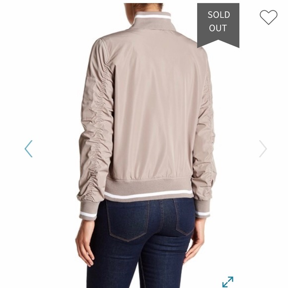 ⭐️HP⭐️NWT RACHEL Rachel Roy Jersey Stripe Bomber - Picture 2 of 4